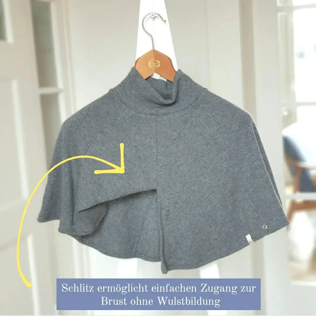 Kaschmir-Stillcape blau/dunkelblau