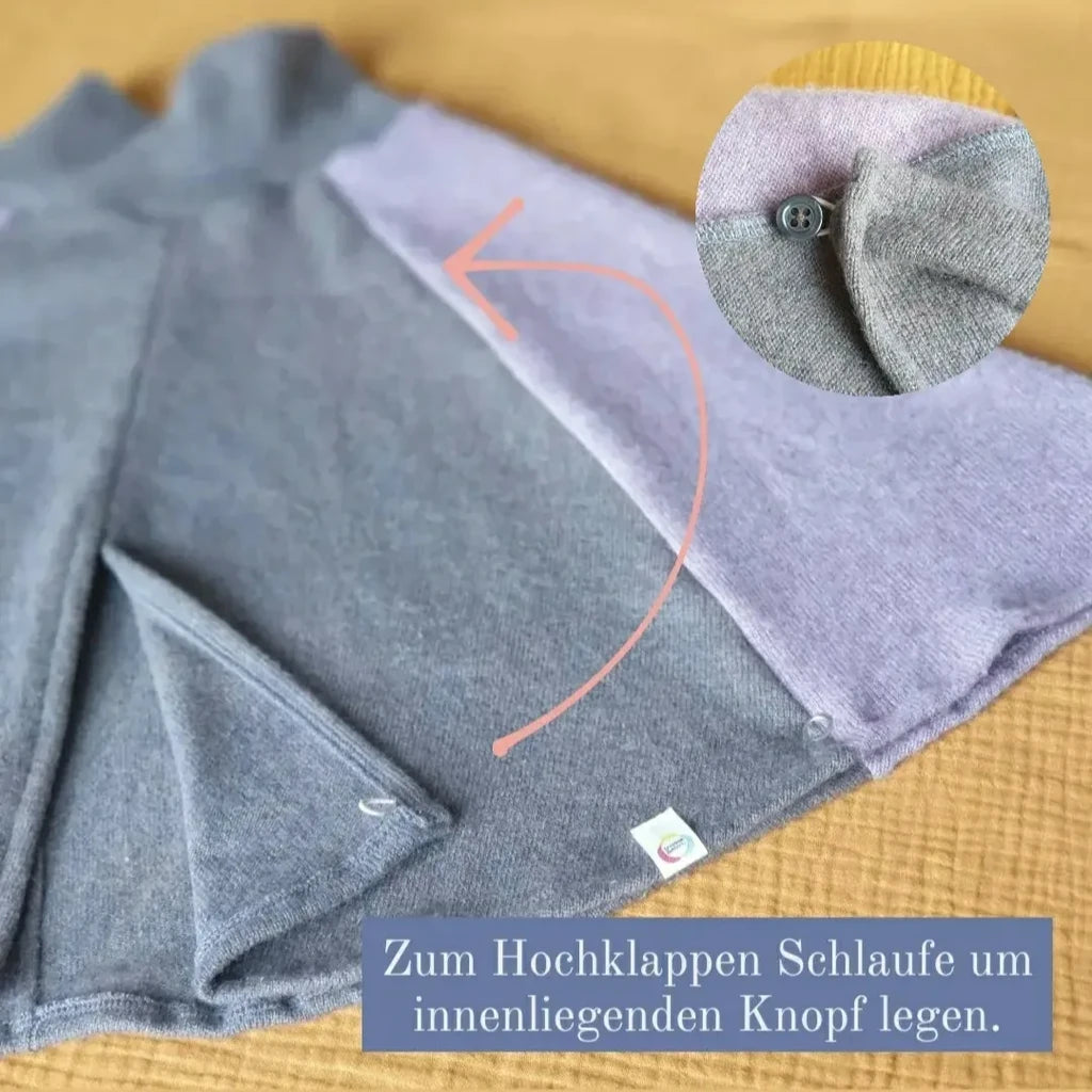 Kaschmir-Stillcape blau/dunkelblau