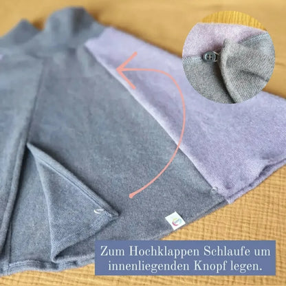 Kaschmir-Stillcape blau/dunkelblau