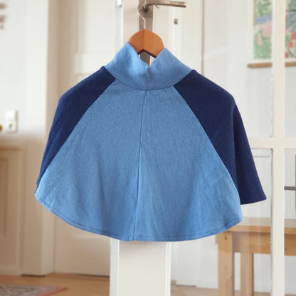 Kaschmir-Stillcape blau/dunkelblau