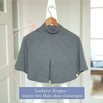 Kaschmir-Stillcape blau/dunkelblau